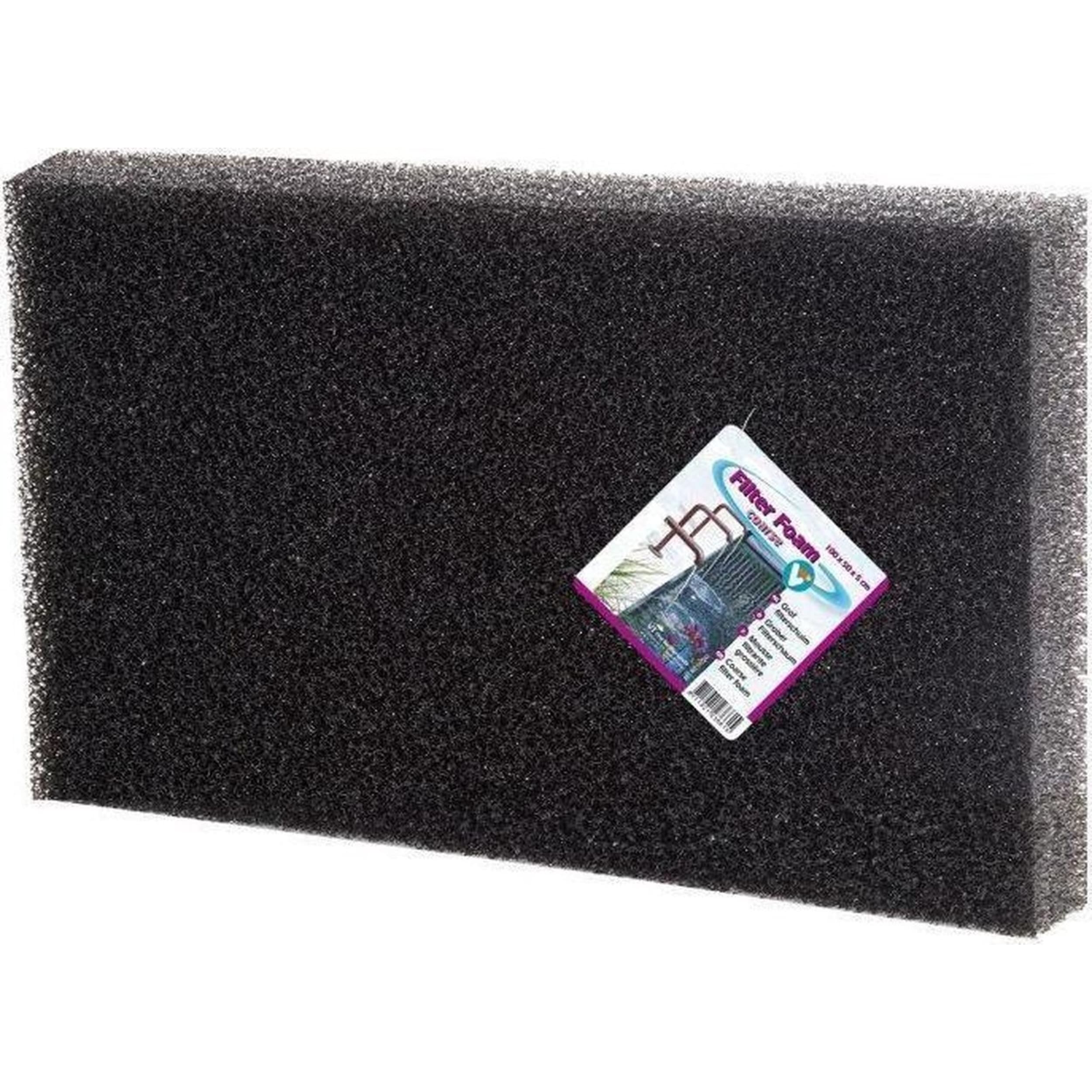 Filterschuim 100 x 50 x 5 cm Zwart - Grof Filterschuim 100 x 50 x 5 cm Zwart - Grof