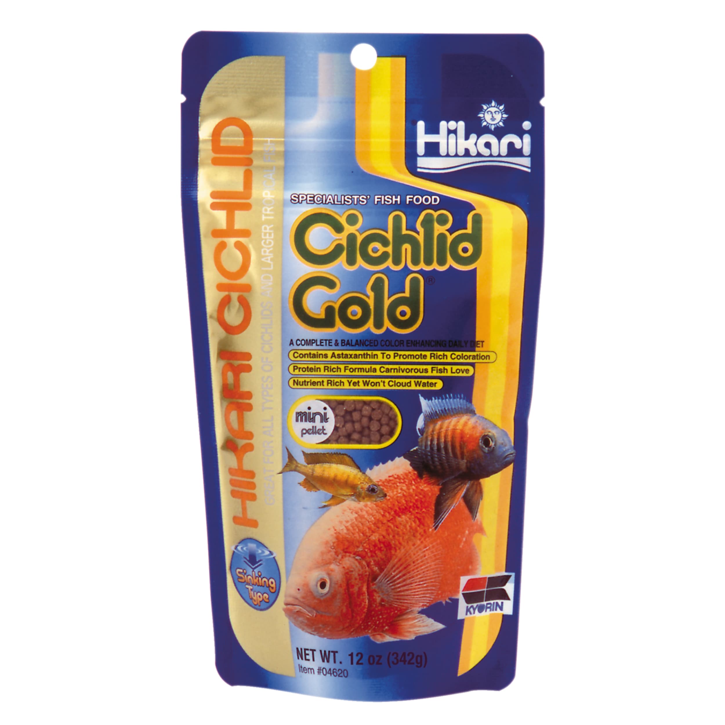 Cichlid gold mini 342 grams sinking Bottle, Animal, Fish, Sea Life, Brush