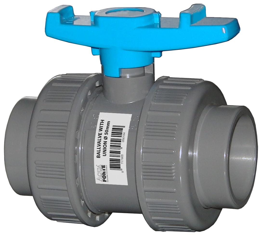 Kogelkraan PVC dubbele wartel 50 mm Camera, Elektronica, Machine