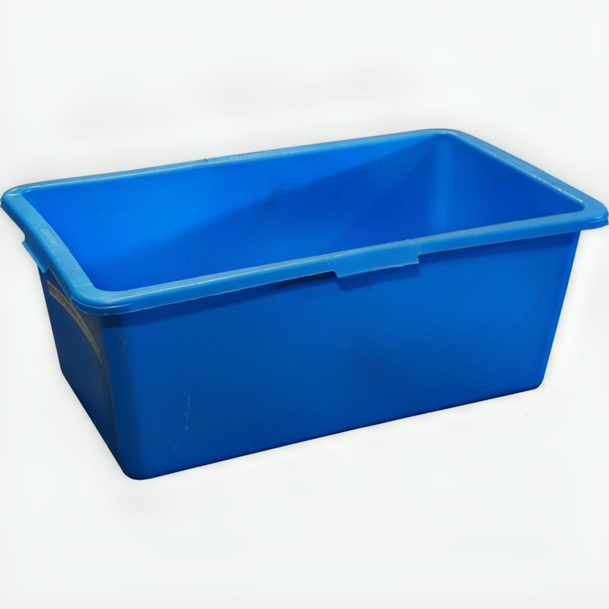 Rechthoekig watervat 90L blauw Kunststof, Doos