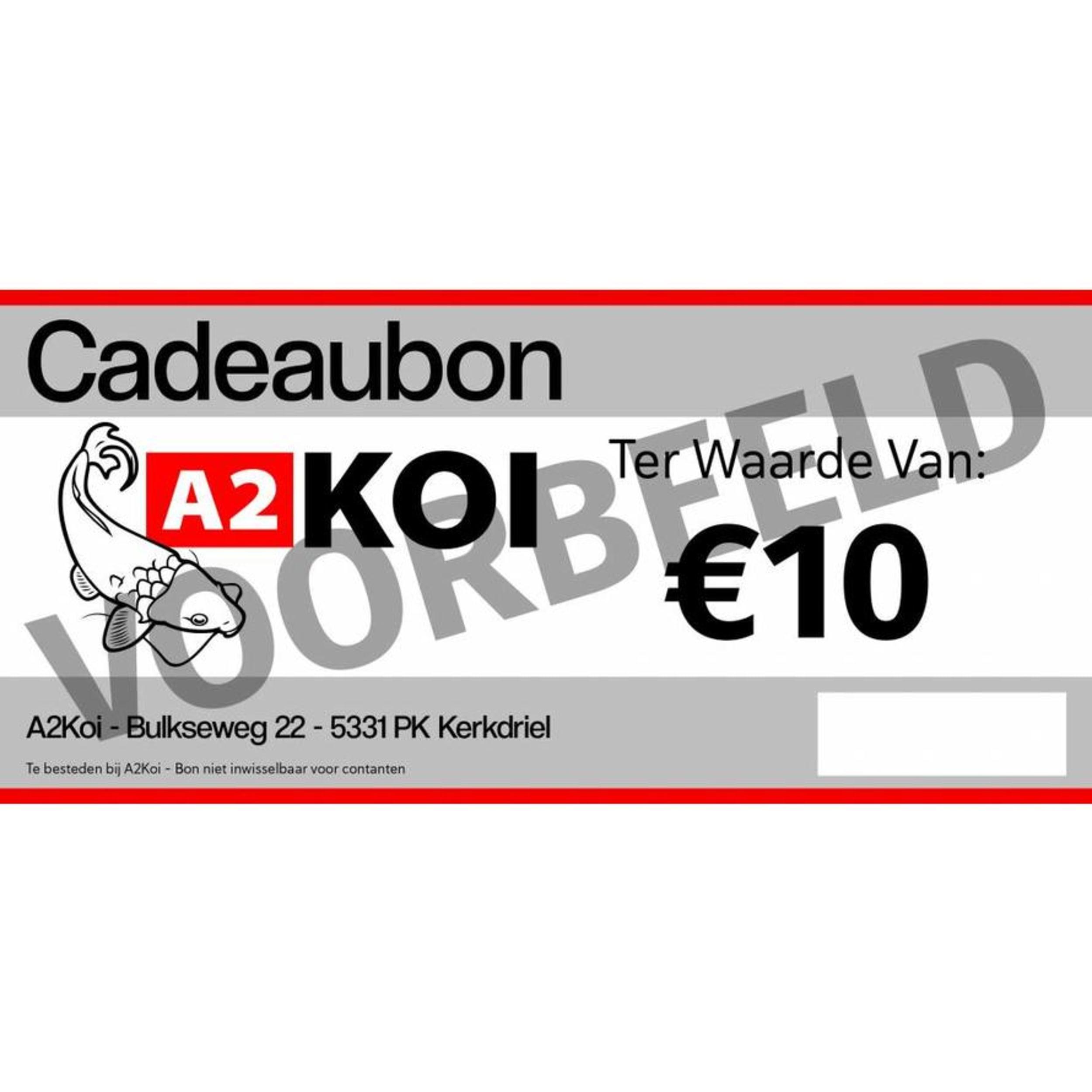 €10,- Cadeaubon A2KOI Tekst, Machine, Spaak
