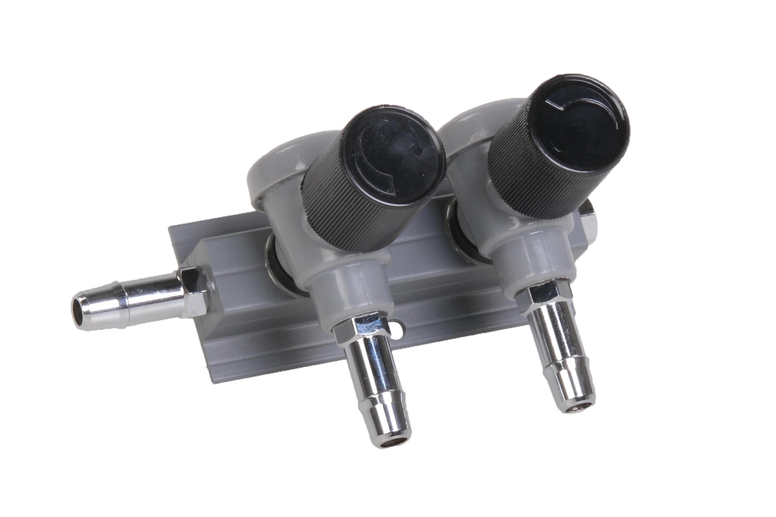 luchtverdeler 9mm 2 uitgangen met kraan Adapter, Elektronica, Föhn, Apparaat, Elektrisch apparaat