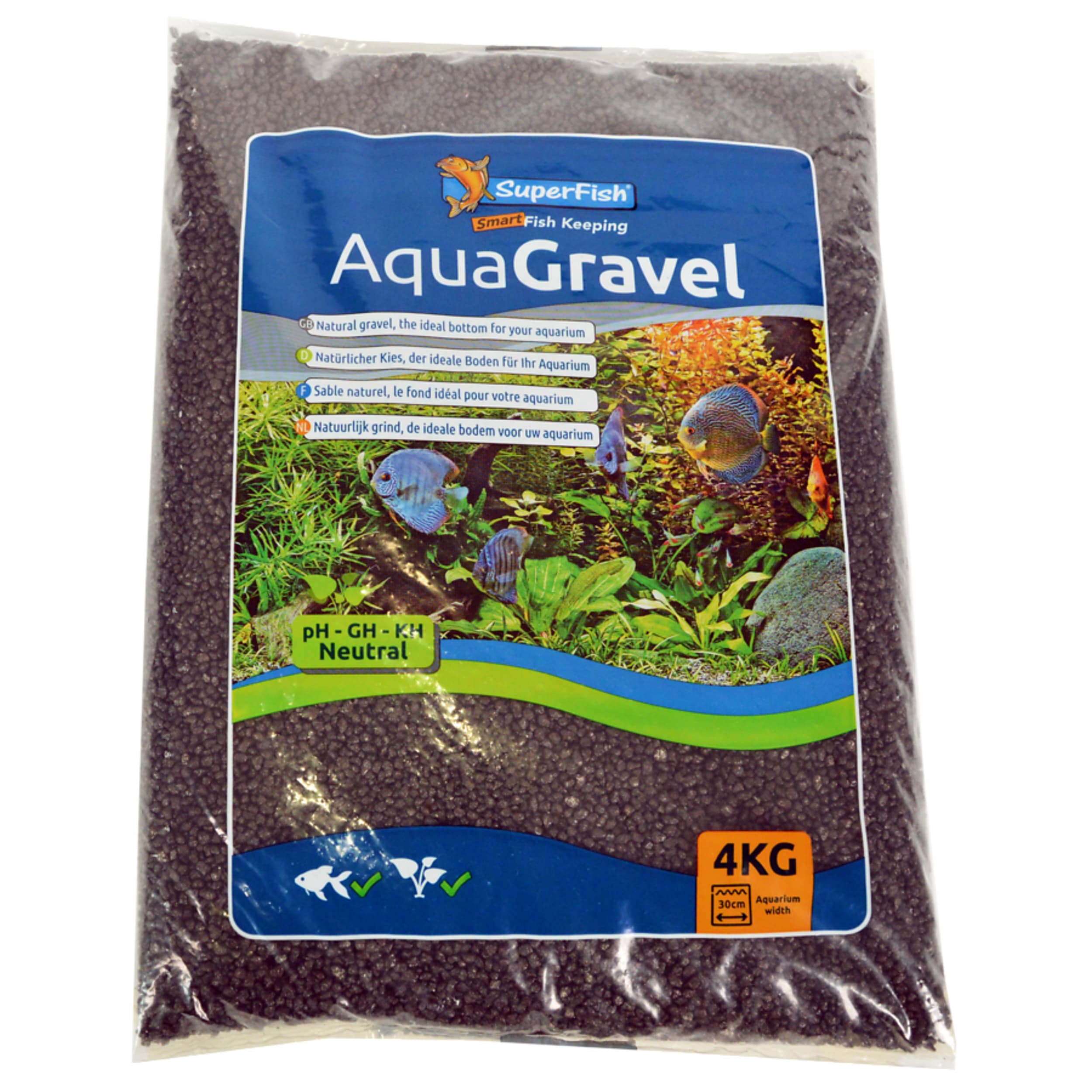 Aqua Grind crystal black 1-2mm4kg Soil, Flax, Plant, Fish, Sea Life