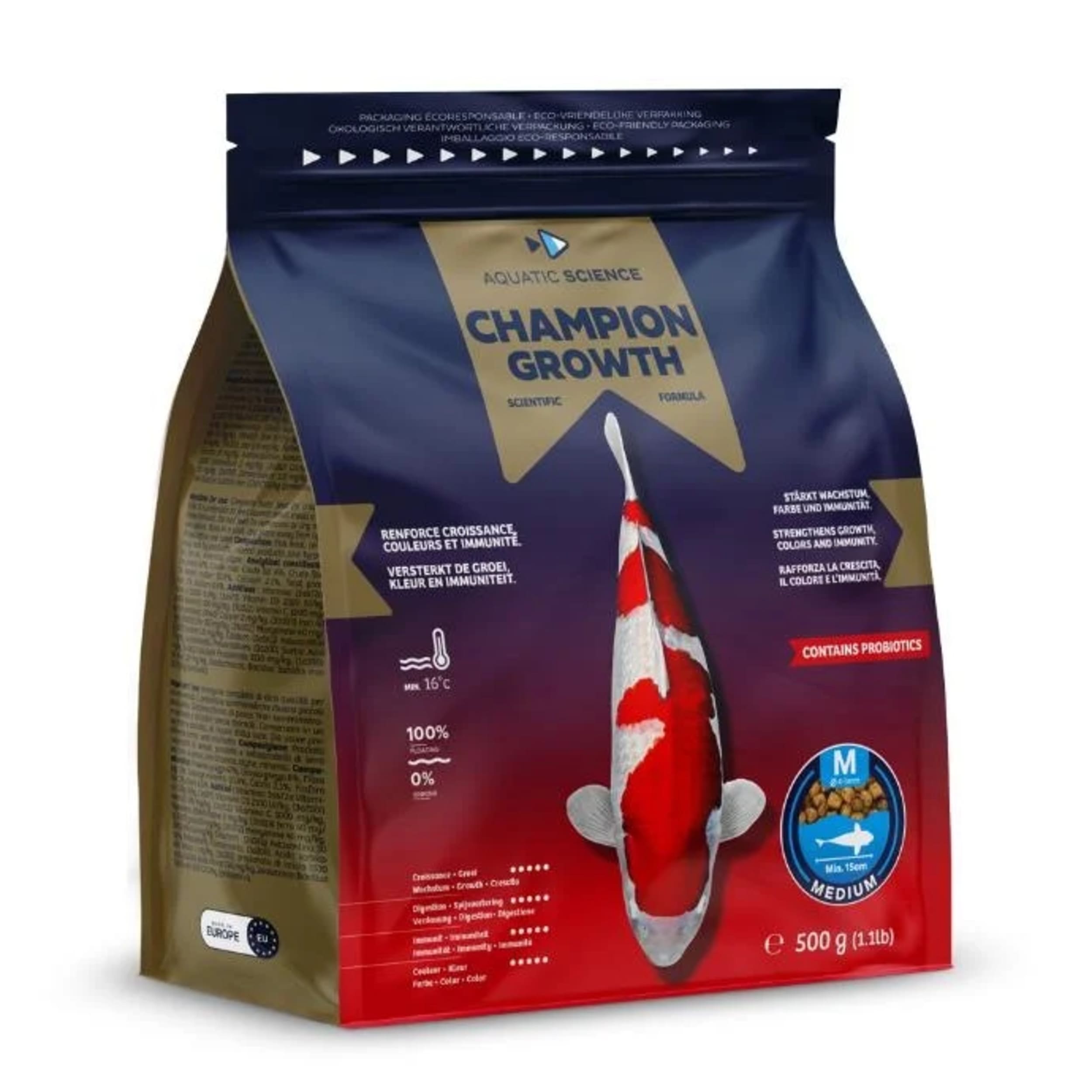 Champion Growth Medium 0,5kg Dier, Karper, Vis, Zeeleven, Koi