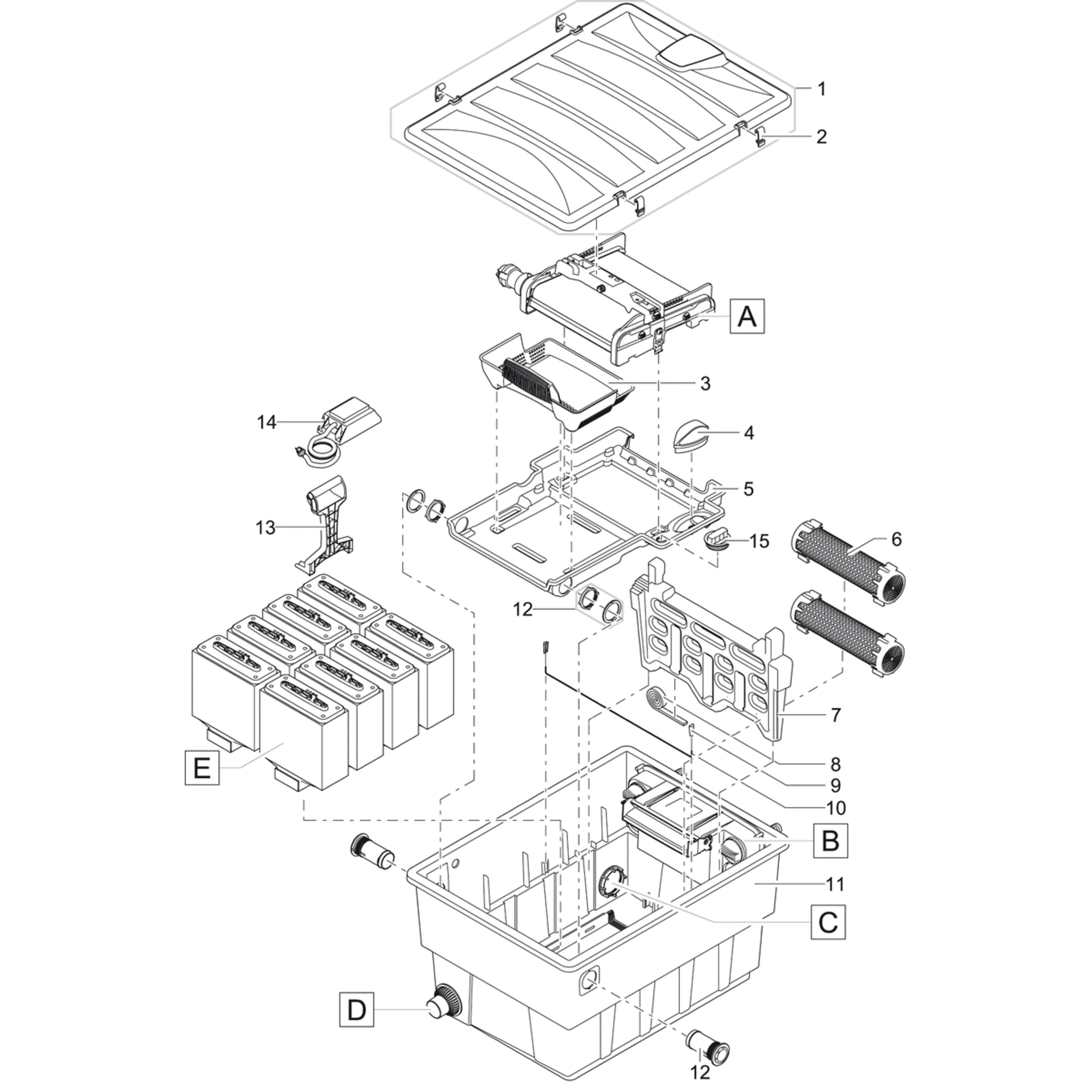 Set verv.mouss. rood/paars BioTec 60/140 CAD-diagram, Diagram